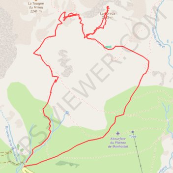 Itinéraire La Bonida, distance, dénivelé, altitude, carte, profil, trace GPS