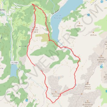 Itinéraire Rando Beaufortain, distance, dénivelé, altitude, carte, profil, trace GPS