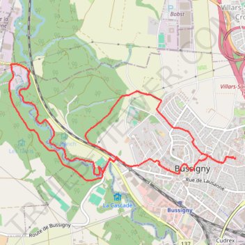 Itinéraire Bussigny, distance, dénivelé, altitude, carte, profil, trace GPS
