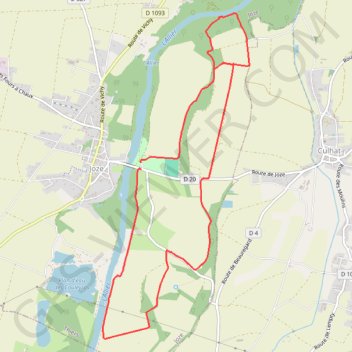 Itinéraire Le vieil Allier, distance, dénivelé, altitude, carte, profil, trace GPS
