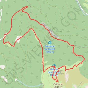 Itinéraire Orionde - Saint-Agnès, distance, dénivelé, altitude, carte, profil, trace GPS