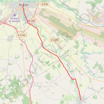 Itinéraire De Dun-sur-Auron à Bourges, distance, dénivelé, altitude, carte, profil, trace GPS