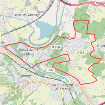 Itinéraire Conde quincy, distance, dénivelé, altitude, carte, profil, trace GPS