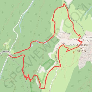 Itinéraire Charmant Som en boucle - Complètement à l'Ouest, distance, dénivelé, altitude, carte, profil, trace GPS