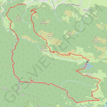 Itinéraire la_vallee_de_l_artiguette, distance, dénivelé, altitude, carte, profil, trace GPS