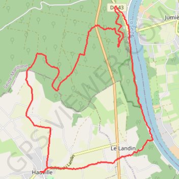 Itinéraire Balade à Hauville, distance, dénivelé, altitude, carte, profil, trace GPS