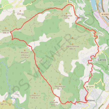 Itinéraire Mouton d'Anou, distance, dénivelé, altitude, carte, profil, trace GPS