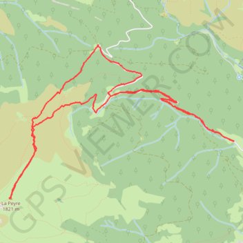 Itinéraire La Peyre, distance, dénivelé, altitude, carte, profil, trace GPS