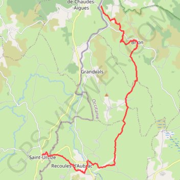 Itinéraire De Saint-Urcize à La Chaldette, distance, dénivelé, altitude, carte, profil, trace GPS