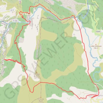 Itinéraire Rancoumas, distance, dénivelé, altitude, carte, profil, trace GPS