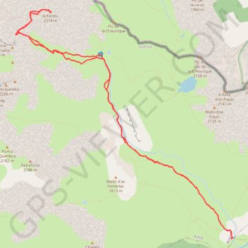 Itinéraire Mallo de Acherito, distance, dénivelé, altitude, carte, profil, trace GPS