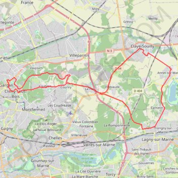 Itinéraire trace, distance, dénivelé, altitude, carte, profil, trace GPS
