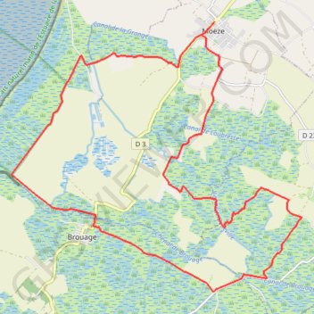Itinéraire Les aigrettes des Marais de Moëze Brouage, distance, dénivelé, altitude, carte, profil, trace GPS