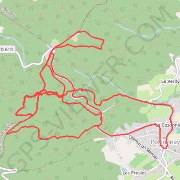 Itinéraire Enduro Pollionnay, distance, dénivelé, altitude, carte, profil, trace GPS