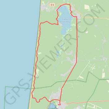 Itinéraire Velo-Lac-Lacanau, distance, dénivelé, altitude, carte, profil, trace GPS