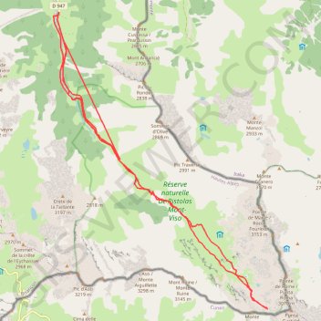 Itinéraire Col valanche, distance, dénivelé, altitude, carte, profil, trace GPS