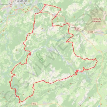 Itinéraire La Chiprey - Saône, distance, dénivelé, altitude, carte, profil, trace GPS