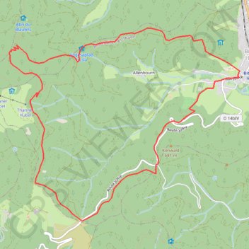 Itinéraire Hundsruck, distance, dénivelé, altitude, carte, profil, trace GPS