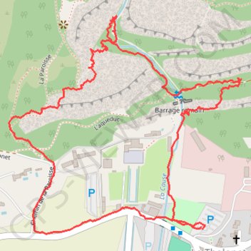 Itinéraire Tholonet Petite Mer, distance, dénivelé, altitude, carte, profil, trace GPS