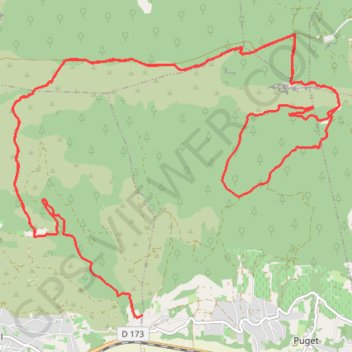 Itinéraire Pied de l'Aigle - Puget, distance, dénivelé, altitude, carte, profil, trace GPS
