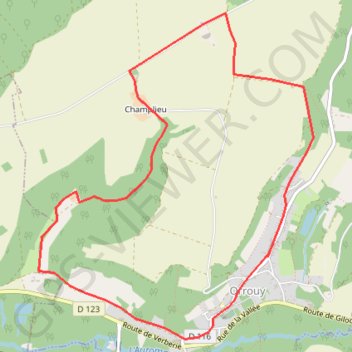 Itinéraire Les ruines de Champlieu, distance, dénivelé, altitude, carte, profil, trace GPS