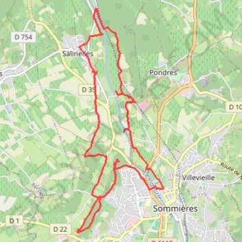 Itinéraire Les moulins du Vidourle et ruines de Montredon, distance, dénivelé, altitude, carte, profil, trace GPS