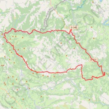 Itinéraire À la découverte des trésors - Estaing, distance, dénivelé, altitude, carte, profil, trace GPS