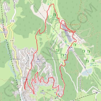 Itinéraire B6 - Sentier de Morel - Départ Méribel, distance, dénivelé, altitude, carte, profil, trace GPS