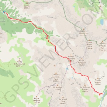 Itinéraire Vallon des Houerts en Ubaye, distance, dénivelé, altitude, carte, profil, trace GPS