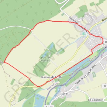 Itinéraire Circuit de Croth, distance, dénivelé, altitude, carte, profil, trace GPS