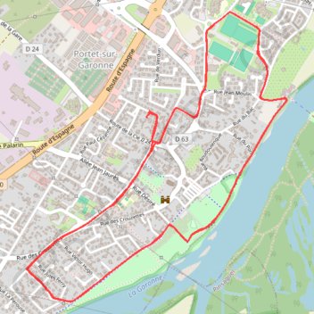 Itinéraire Circuit Portet Sur Garonne, distance, dénivelé, altitude, carte, profil, trace GPS