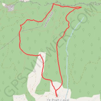 Itinéraire Le trou du furet depuis Poët-Laval, distance, dénivelé, altitude, carte, profil, trace GPS