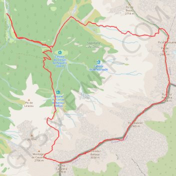 Itinéraire Batoua - Lustou - Crêtes intégrales, distance, dénivelé, altitude, carte, profil, trace GPS