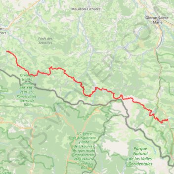 Itinéraire GR10 De Estérençuby à Borce (Pyrénées-Atlantiques), distance, dénivelé, altitude, carte, profil, trace GPS