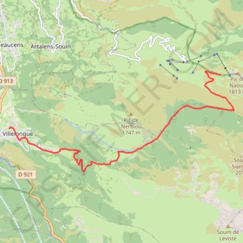 Itinéraire Hautacam descente par vallon d'Isaby et Ortiac, distance, dénivelé, altitude, carte, profil, trace GPS