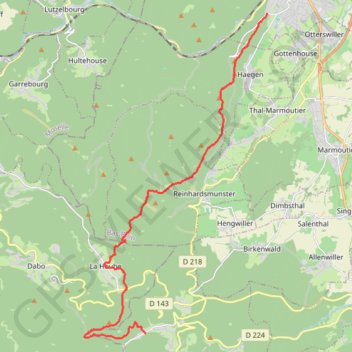 Itinéraire Traversée des Vosges - De Saverne à Engenthal, distance, dénivelé, altitude, carte, profil, trace GPS