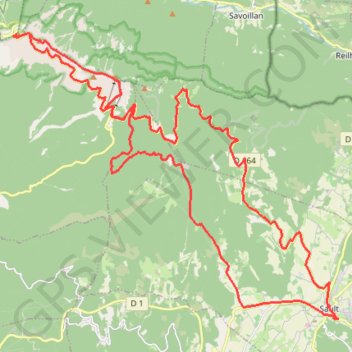 Itinéraire Mont Ventoux montée par Sault, distance, dénivelé, altitude, carte, profil, trace GPS