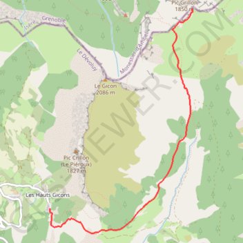 Itinéraire Col de l'Aup, distance, dénivelé, altitude, carte, profil, trace GPS