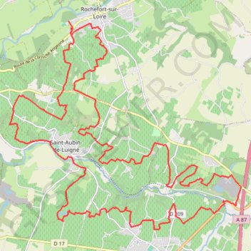 Itinéraire Rochefortiche, distance, dénivelé, altitude, carte, profil, trace GPS