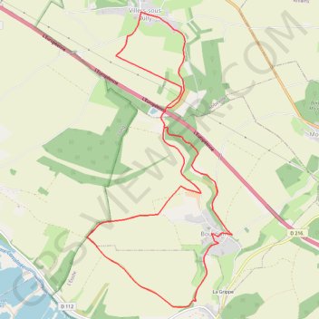 Itinéraire Les larris de la vallée de Bouchon à Villers-sous-Ailly, distance, dénivelé, altitude, carte, profil, trace GPS