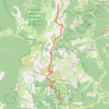 Itinéraire Vercors jour 2 Grand Veymont Tussac, distance, dénivelé, altitude, carte, profil, trace GPS