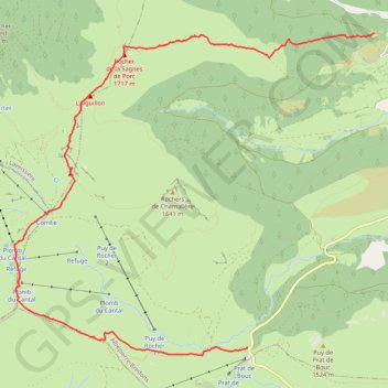 Itinéraire Une traversée du Plomb du Cantal, distance, dénivelé, altitude, carte, profil, trace GPS