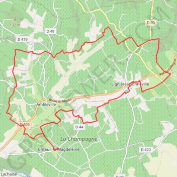 Itinéraire À la rencontre de l'être suprême en Champagne, distance, dénivelé, altitude, carte, profil, trace GPS
