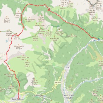Itinéraire 22F3R, distance, dénivelé, altitude, carte, profil, trace GPS