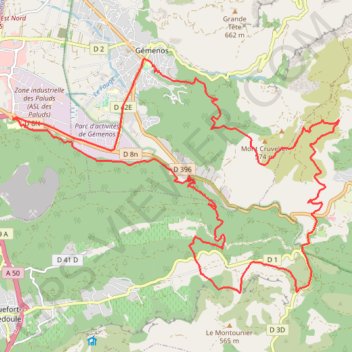 Itinéraire Le pays d'Aubagne - Col de L'ange, distance, dénivelé, altitude, carte, profil, trace GPS