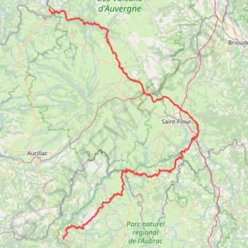 Itinéraire Bort-les-Orgues → Entraygues-sur-Truyère, distance, dénivelé, altitude, carte, profil, trace GPS