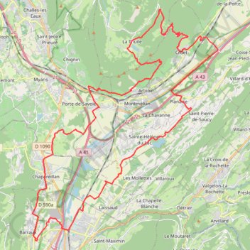 Itinéraire Lac de la Thuile, distance, dénivelé, altitude, carte, profil, trace GPS