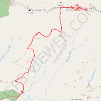 Itinéraire Sant Gervás-Portús, distance, dénivelé, altitude, carte, profil, trace GPS