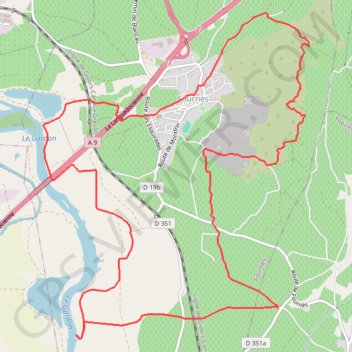 Itinéraire Les Fosses de Fournès, distance, dénivelé, altitude, carte, profil, trace GPS
