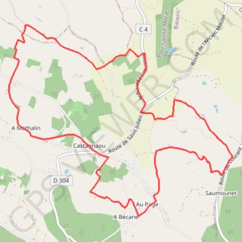 Itinéraire 2013StJulienPortSteMarie, distance, dénivelé, altitude, carte, profil, trace GPS